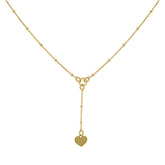 14Kt Yellow Gold Womens Heart Necklace 17.5 Inches